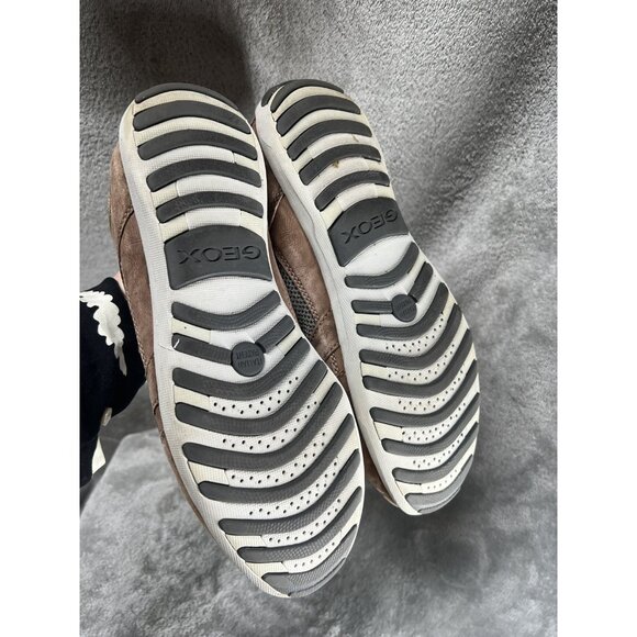 GEOX Respira Men’s 9 Brown Low Top Sneakers Slip On Shoes Suede Mesh Trainers 42 - Picture 5 of 7